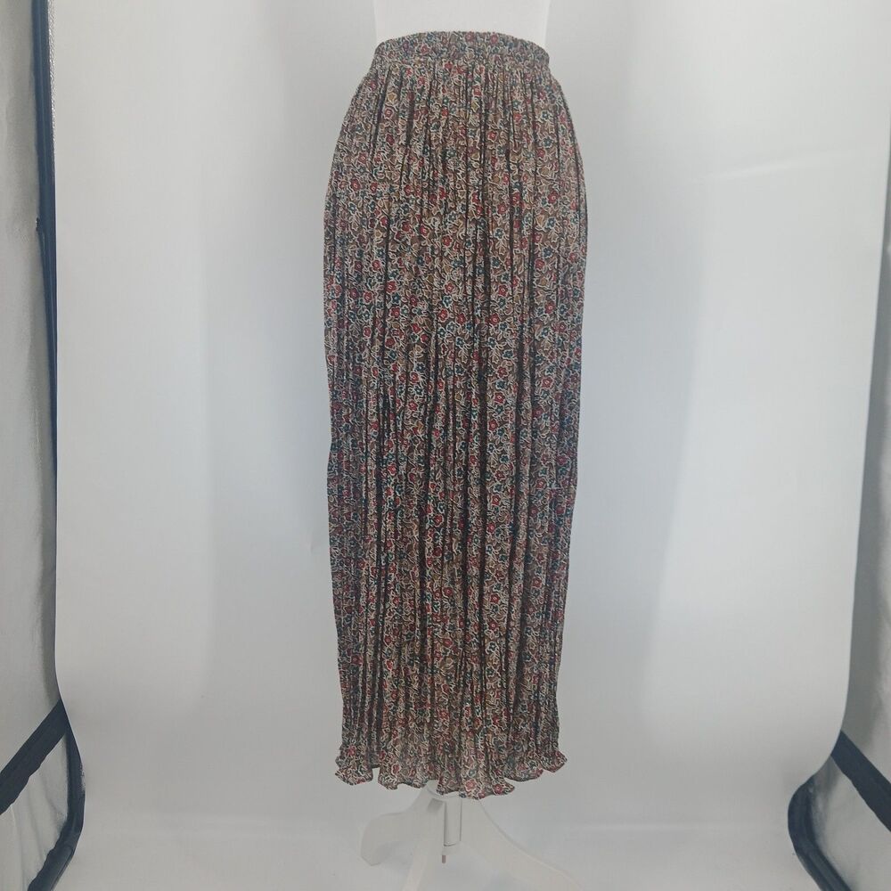 vintage Coldwater Creek Vintage Floral Pleated Maxi Skirt Womens Size large